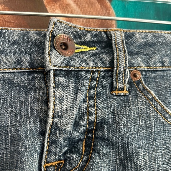 Volcom Blue Jean Shorts with Distressed Hem size 1 - Picture 4 of 16